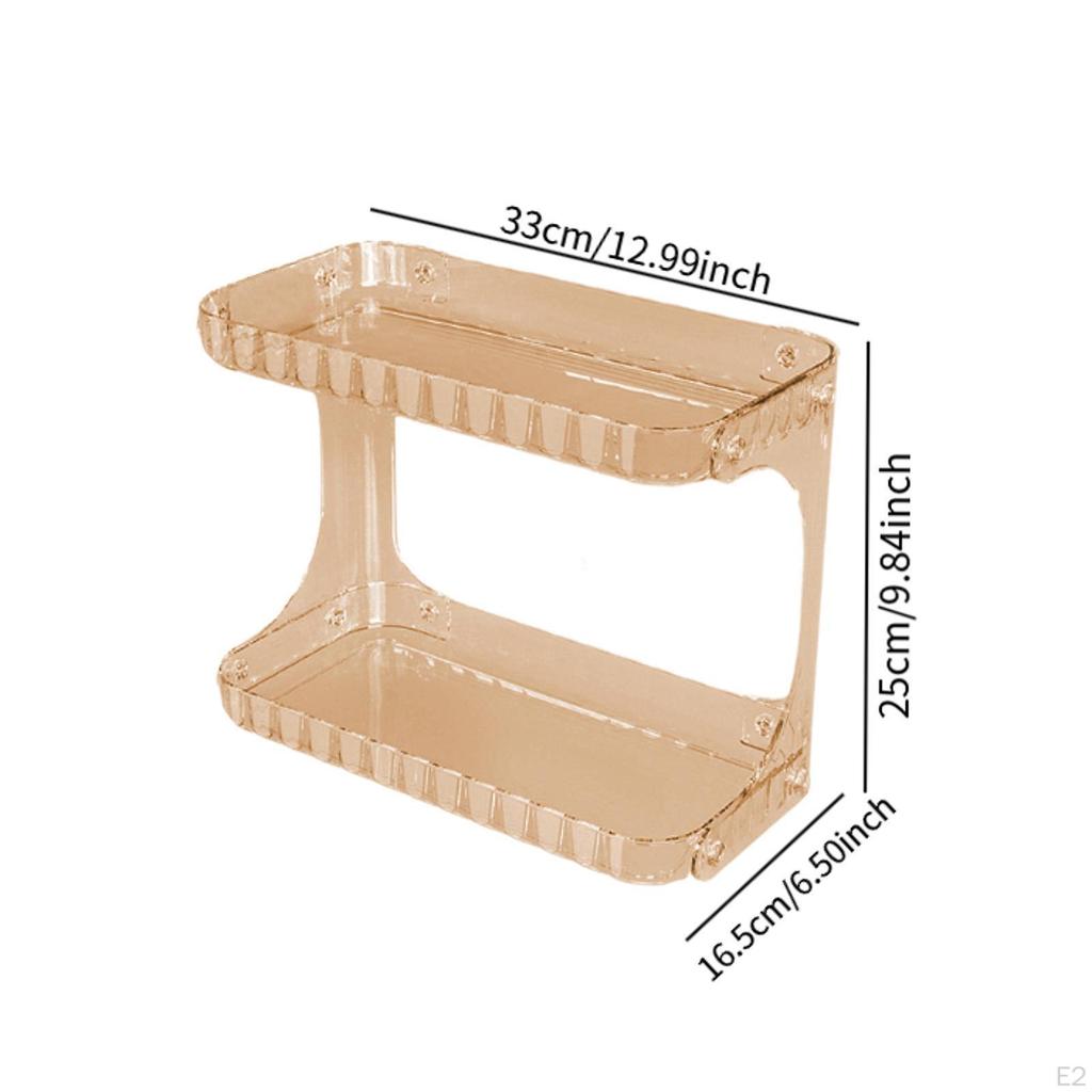 Cosmetics Organizer Rack Makeup Trays Multiuse Display Cups and Mugs Drain for Living Room