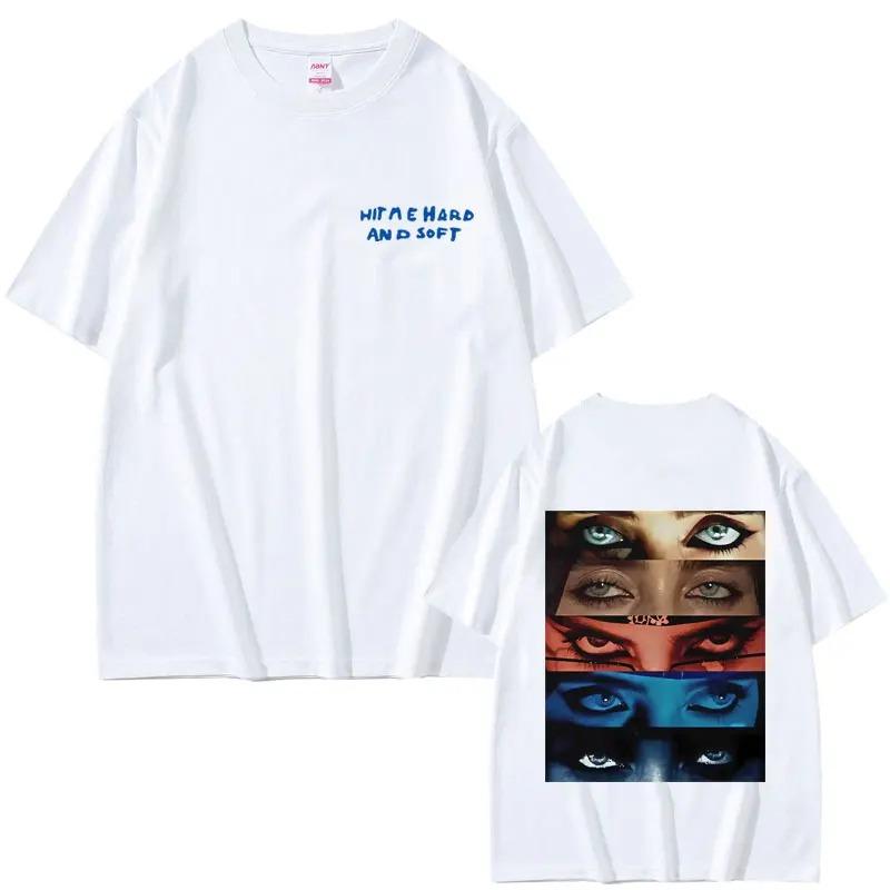 T-shirts 2026 Hit Me Hard and Soft Style Identique Hommes Femmes Hip Hop Mode Musique Pop T-shirt Y2k Unisexe Été Coton Oversize T-shirts