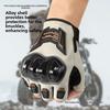 Wear Resistant Motorcycle Gloves Anti-Slip Bicycle Gloves Half Finger Gloves  Electric Bike