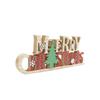 Wooden Christmas Decorations Set With English Letter Signs Tree Ornaments Snowman Reindeer Figurines Hotel Mall Window