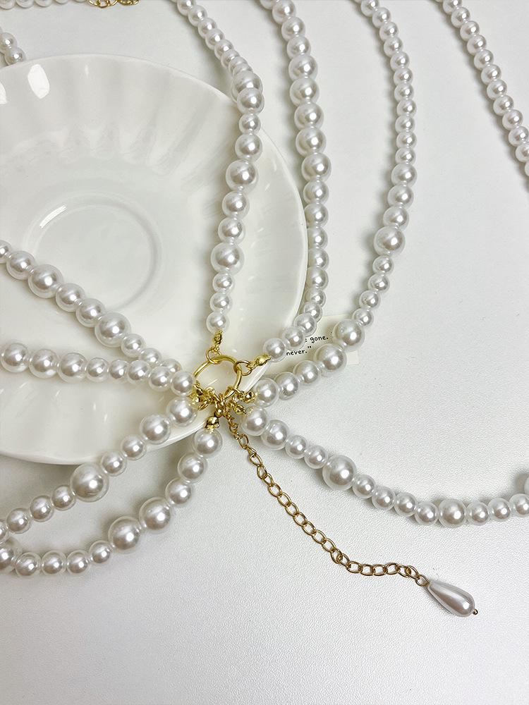 Vintage Sweet Multi-layer Pearl Tassel Waist Belt for Dresses and Sweaters