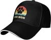 Dog Mom Paw Print Baseball Cap Vintage Retro Sunset Style Adjustable Casual Hat for Adult