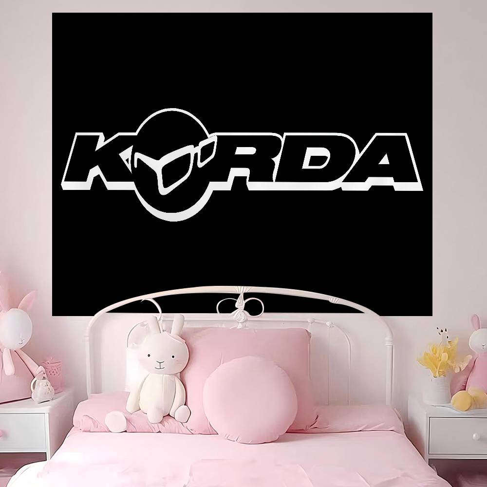 KKorda Fishing Logo Printed Large Wall Tapestry Cheap Hippie Wall Hanging Bohemian Wall Tapestries Mandala Home Decor