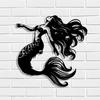 Elegant Mermaid Metal Wall Art Abstract Iron Sign for Halloween Christmas Home Office Cafe Bar Farmhouse Room Decor Housewarming Gift