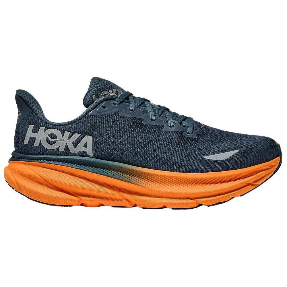 HOKA One One Clifton 9 Gtx Comfortable Versatile Slip-Resistant Durable Low-Top Casual Running Shoes Men Sneaker Blue Orange 1141470F-SGZ