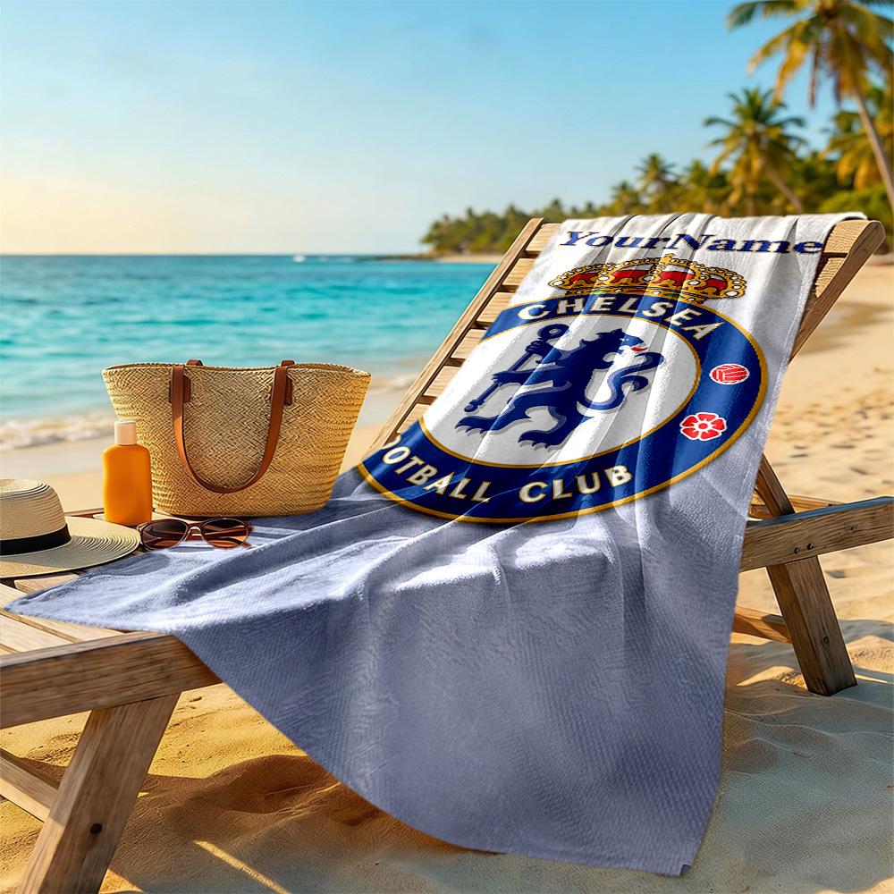 Chelsea Customize Text Beach Towel Super Soft Microfiber Quickdry Fabric Suitable for Sports Travel Swimming Yoga Bathroom Beach And Pool