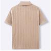 Cárdigan de Punto Jacquard de Manga Corta para Hombre Verano Casual de Negocios Versátil