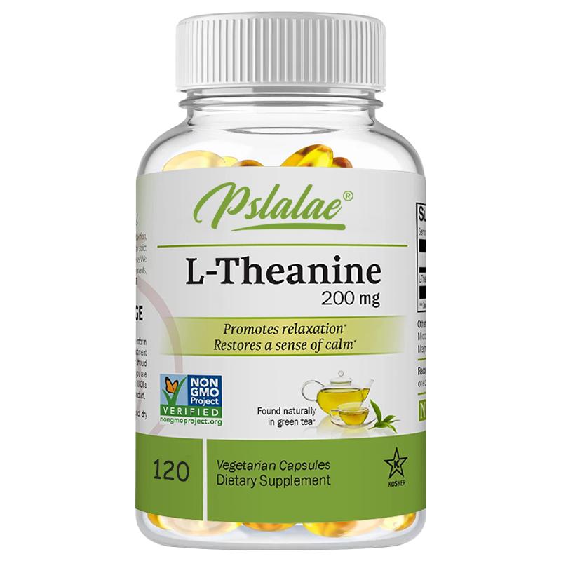 Pslalae L-Theanine Dietary Supplement, 200 mg per capsule, nutritional supplement, suitable for both men and women. 120*1