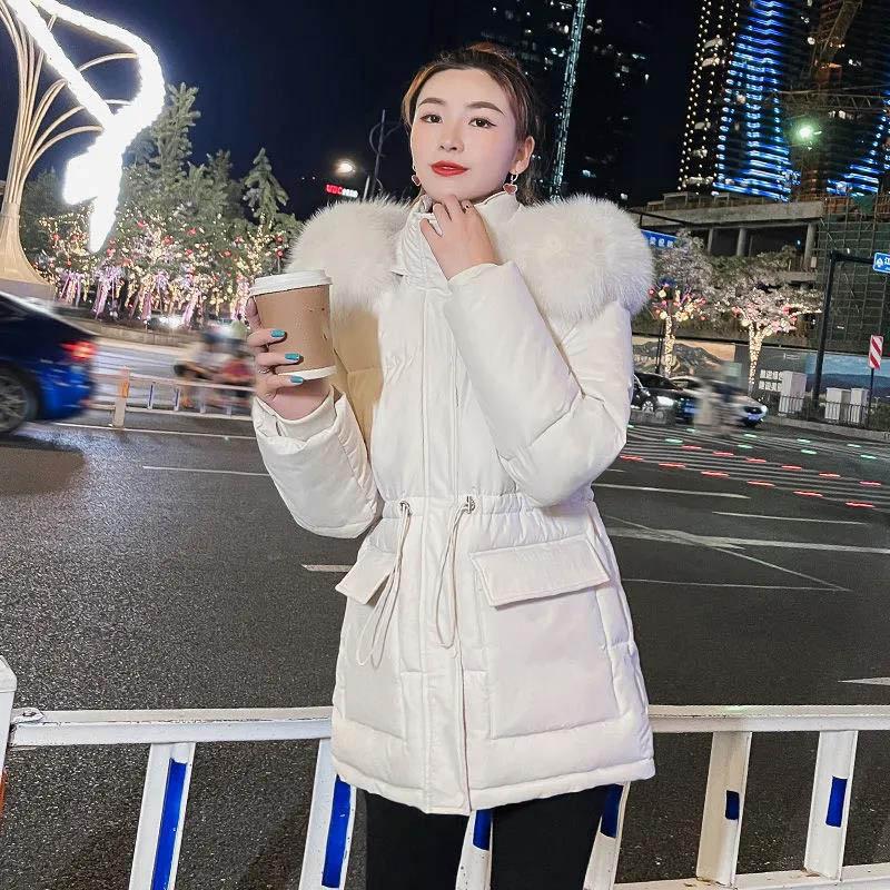 Women's Mid-length Cotton-padded Jacket Korean Style Slim and Thick Fashion All-match Winter Padded Jacket