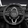 2025 Hot For Mazda 3 5 6 SKYACTIV Axela Atenza CX30 CX5 CX8 CX9 MX5 RX8 RX7 BT50 Carbon Fiber Leathe Car Steering Wheel Cover Ac