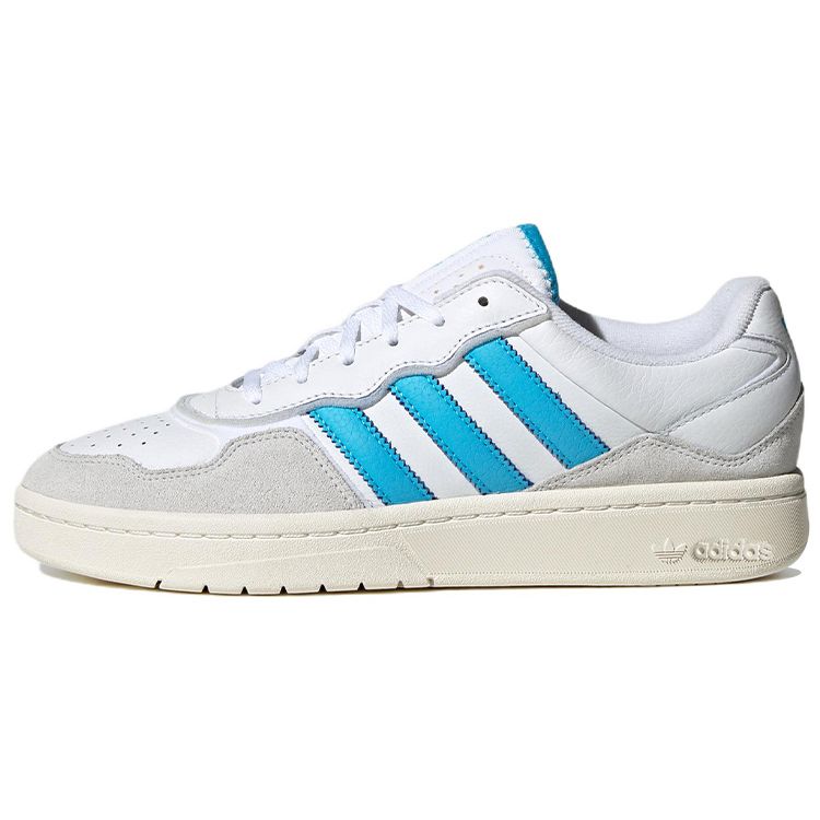 Adidas Originals Courtic Non-Slip Durable Lightweight Low-Top Skate Shoes Unisex Sneakers Gray Blue ID4078