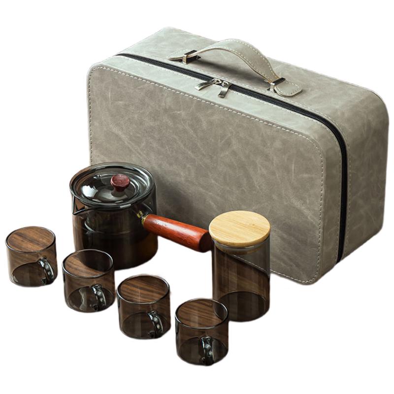 Портативный скандинавский стеклянный дорожный чайный набор