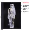 15.8Inch Halloween Hanging Skeleton Decoration Movable Skull Pendant Haunted House Horror Props Day of the Dead Room Ornament