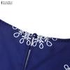 ZANZEA Two Piece Suit Women Sleeveless Print Tank Tops and Long Pants Casual Sets