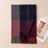 Womens Winter Plaid Scarf With Tassels Long Knitted Wrap Shawl Office Chic Casual Wear
