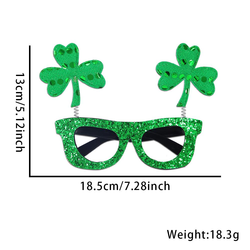 

Green Theme St. Patrick’s Day Party Glasses Shamrock Eyewear Frame Irish Festival Series Atmosphere Party Decoration Photo Props