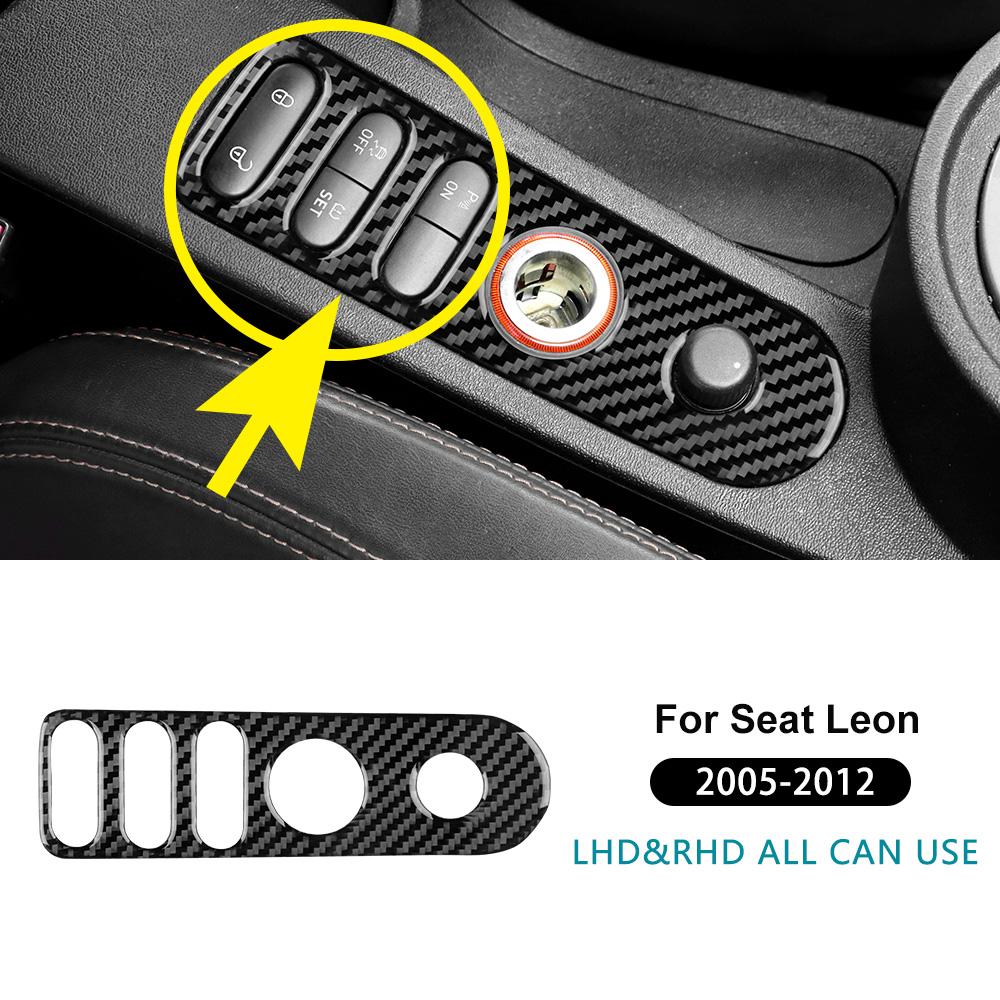 Real Carbon Fiber Sticker For Seat Leon Altea 2005 2006 2007 2008-2010 2011 2012 For Toledo 2005-2009 LHD RHD Car Door Lock Gear