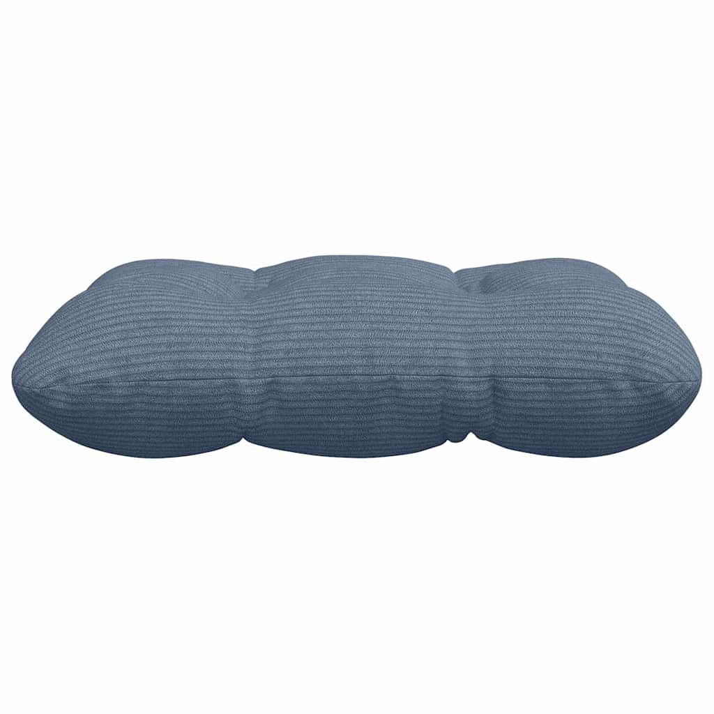 Seat Cushions 4 pcs Blue 40 x 40 cm Corduroy Fabric