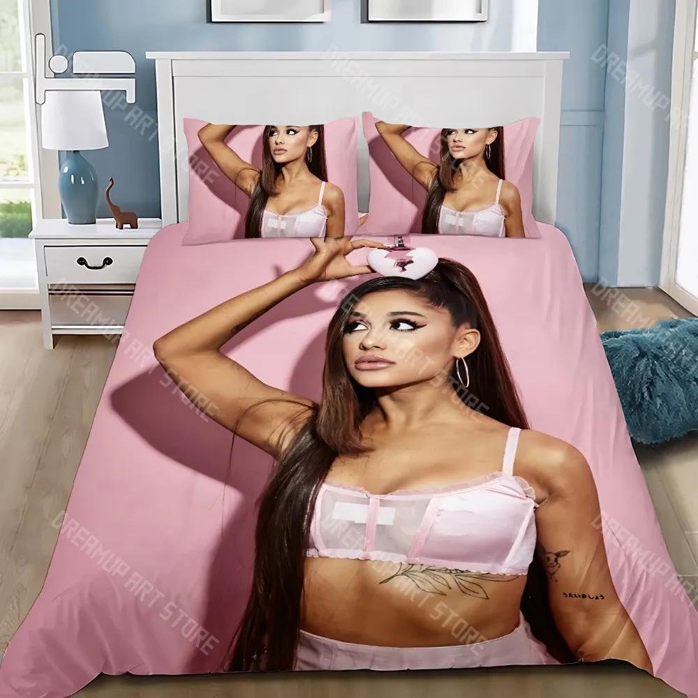 Singer Duvet Pillowcase Bedding Set Adult Boy A-Ariana G-Grande Girl Bedroom Decoration Children Gift Single Double Large Size