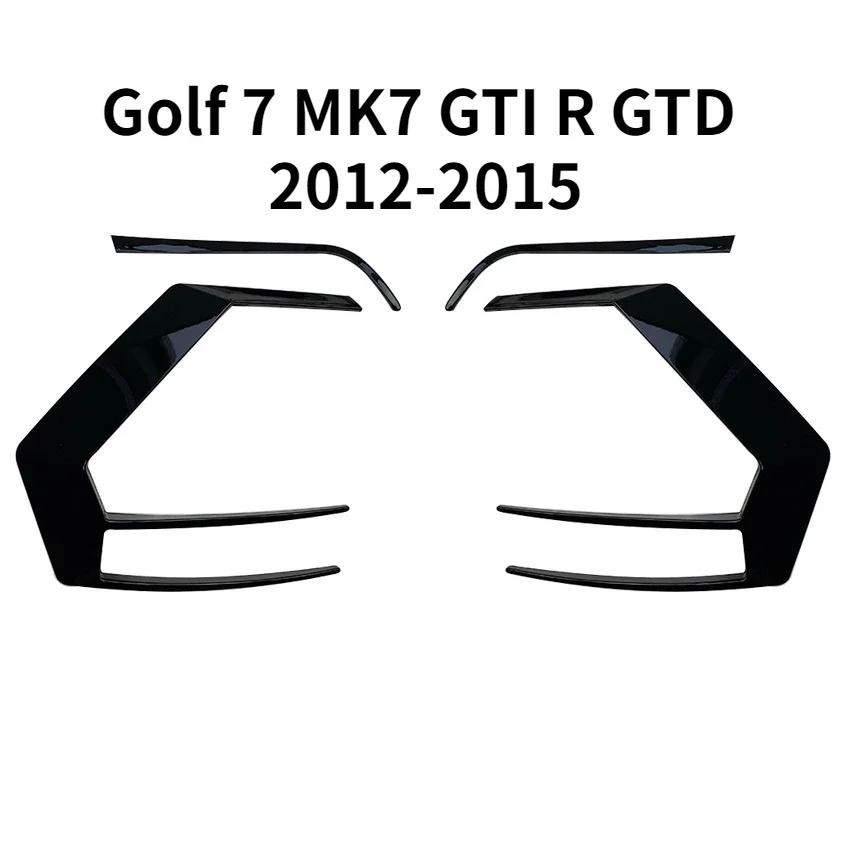 For VW Golf 7 7.5 Golf 7R 7.5R GTI GTD Golf VII MK7R MK7.5 2013-2019 R400 Car Rear Side Bumper Splitter Canard Spoiler Body Kits golf 7 12-15 up