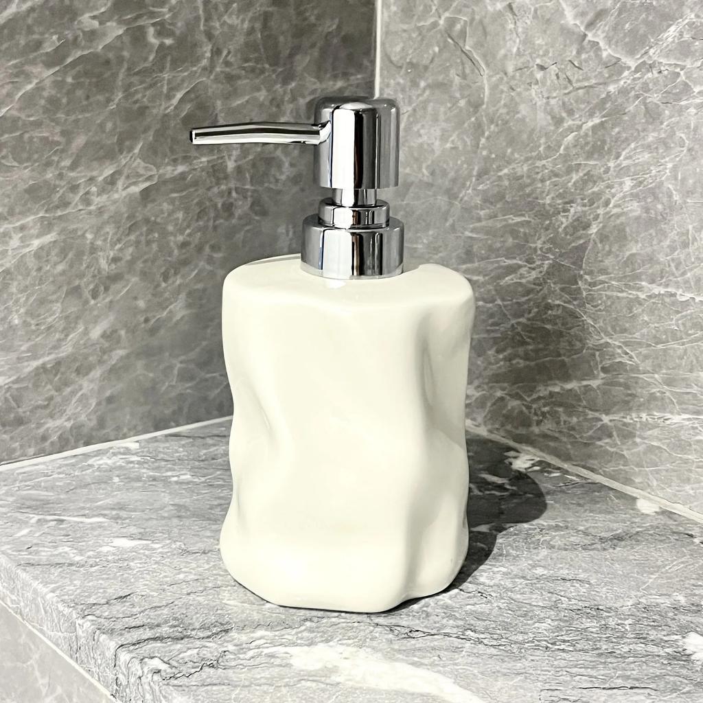 400ML Irregular Ceramic Lotion Bottle Press Hand Sanitizer Dispenser Bottle Shampoo Shower Gel Soap Dispenser Split Bottle