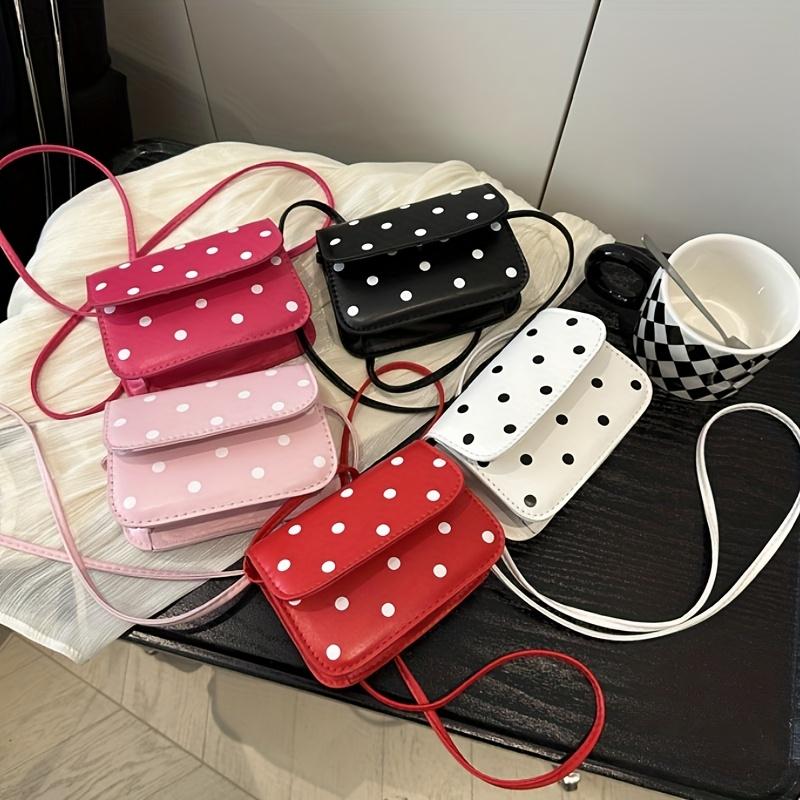 Mini Handbag for Women, Featuring Polka Dot Pattern That Is Versatile And Stylish Handbag, Shoulder Bag, Polka Dot Design