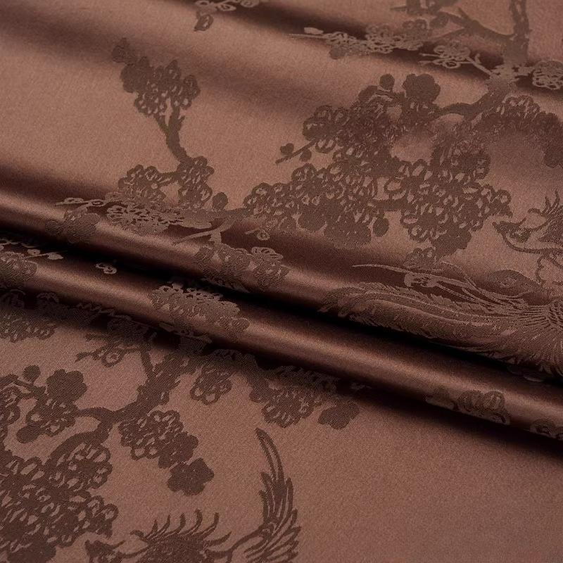 Wide 150cm Acetate Satin Jacquard Fabric Chinese Style Glossy Silk Jacquard Cloth For DIY Sewing Dress Shirt Apparel Cheongsam