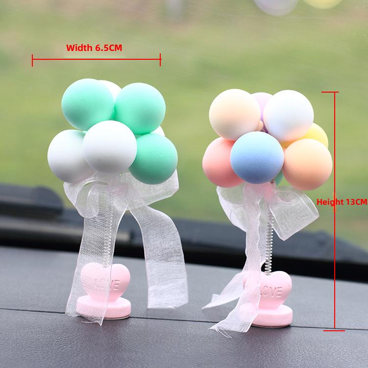 Colorful Macaron Heart Car Ornaments & Cake Accessories