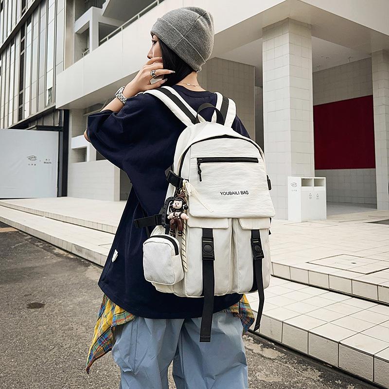 High-Capacity Backpack for Students: Stylish and Trendy for Junior High, High School, and University