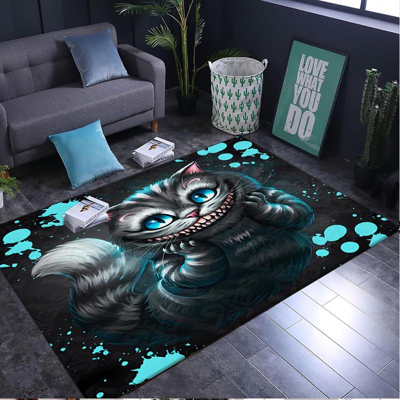 1PC rug Che-shire Cat Smile Carpet, Chair Rug,Area Rug for Office Bedroom living rooms bedroom, Doormat decor Christmas fan gifts