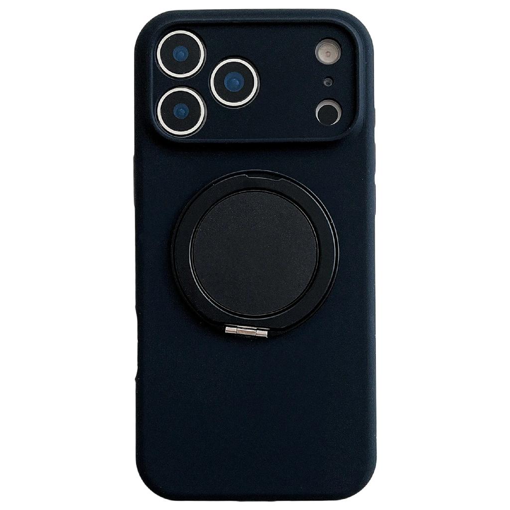 For iPhone 17 Pro Case 360 Rotating Kickstand Precision Cutout Liquid Silicone Phone Cover