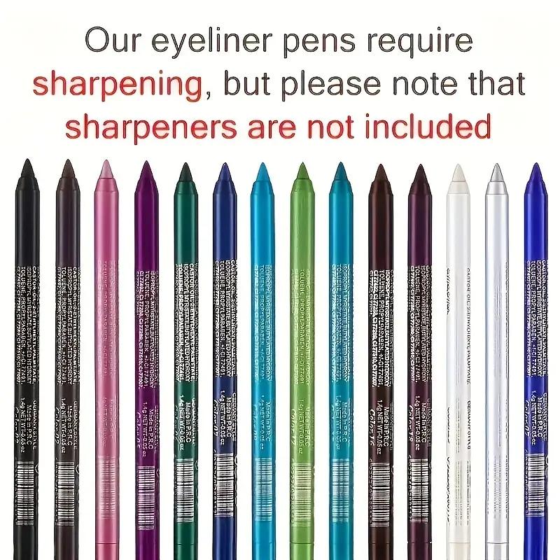 MultiColor Shimmery Eyeliner Pencil Gel Eyeliner 4-in-1 Colored Eyeliner Eye Shadow And Eyebrow Pencil Waterproof And Long Lasting
