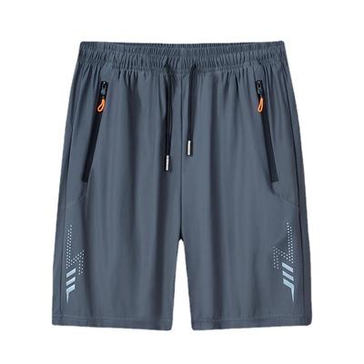 Short en soie glacée pour homme, pantalon d'été fin et ample, grande taille, séchage rapide, fitness, respirant, pour homme