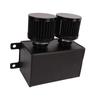 1200ml Oil Catch Can Kit Engine Twin Baffle Dual Filter Oil Tank Reservoir AN8 Hose Fitting Black