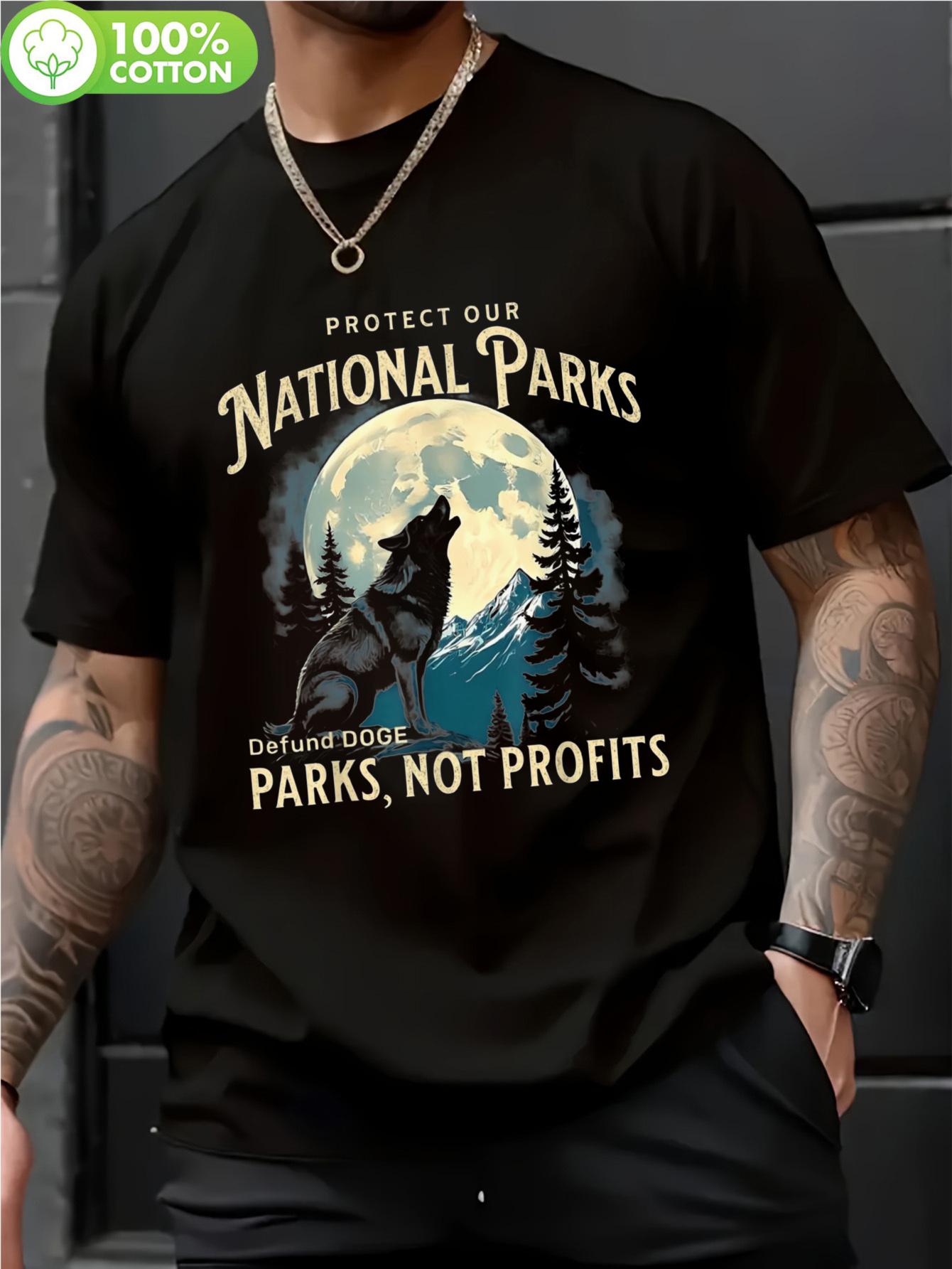 Vintage Tshirt Vintage Protect Our National Parks Graphic... M