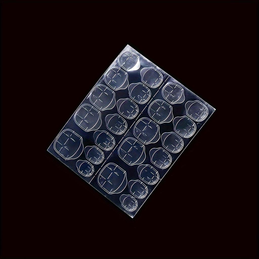120/240PCS of double-sided jelly adhesive high-viscosity false nail stickers, transparent short waterproof press-type nail art, ultra-thin