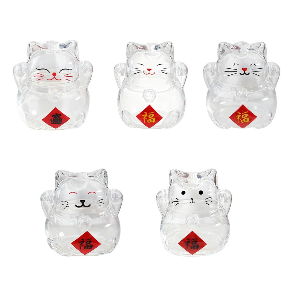 Borosilikat Katzen-Sparschwein Multifunktionales Pädagogisches Geschenk für Kinder 0,39" Öffnung Kompakter Dekorativer Behälter