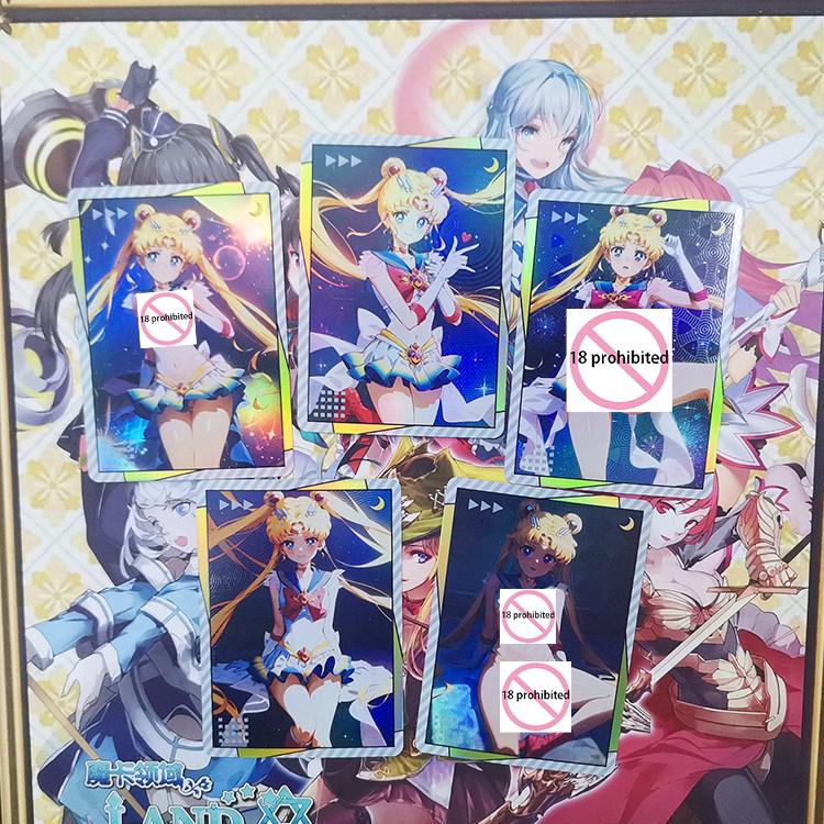 

Diy 5pcs/set Sailor Moon Tsukino Usagi Self Control Collect Signature Trading Flash Card Anime Cartoon Christmas Gift Toy