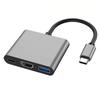 4K 1080P Typ C na HDMI-kompatibilní / USB 3.0 / Typ C 3 v 1 Kabelový konvertor Thunderbolt 3 Přepínač na HDMI-kompatibilní Adaptérový kabel