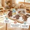 Handgefertigte Lauffiguren aus Holz Tierfiguren Lernspielzeug Hase Elefant Schildkröte Statuen Lustige Mechanische Kinetische Laufende Skulpturen für Mädchen Jungen
