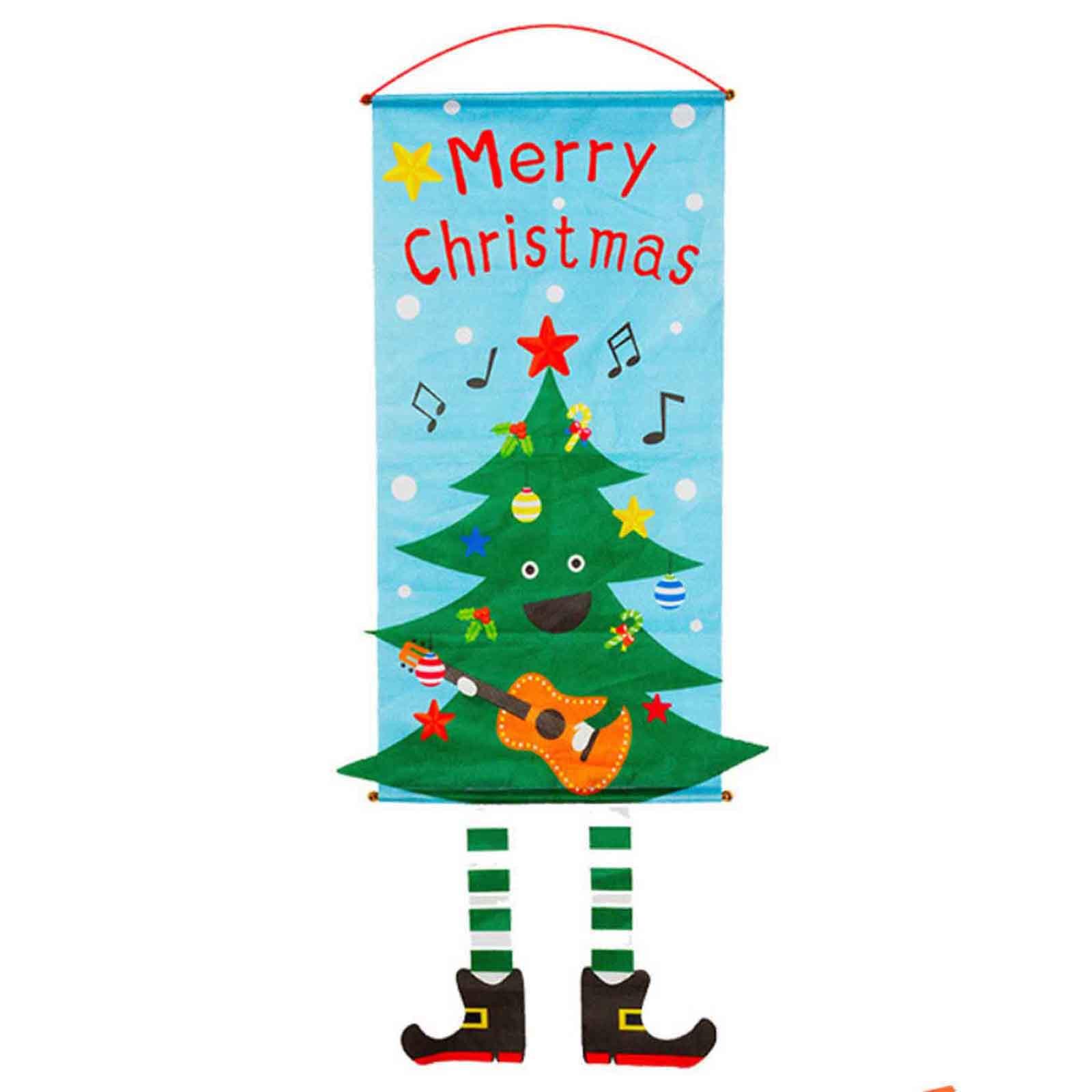 

Рождественский подвесной флаг, подвесная ткань, потолочный фон, реквизит для украшения, нетканый One Size синий
