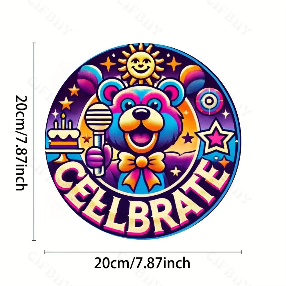 

Metal Sign of 1pc Vintage Funtime Freddy. Durable Aluminum Wall Art, A Retro Decor for Multiple Spaces, Indoors or Outdoors. L белый