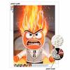 Inside Out Pearl Art Anger Themed Creative Pearl-Style Artwork 5D DIY Pearl Embroidery Mosaic Cross Stitch Kit for Home Decor