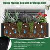 Privacy Planters with Trellis and Wheels 70.87x35.43x15.75 Inch Outdoor Garden Box Suitable for Climbing Plants and Vegetables