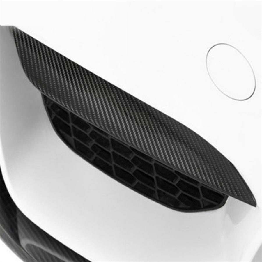 1pair Carbon Fiber Front Bumper Eyelid Covers For 15-18 BMW F80 M3 F82 F83 M4