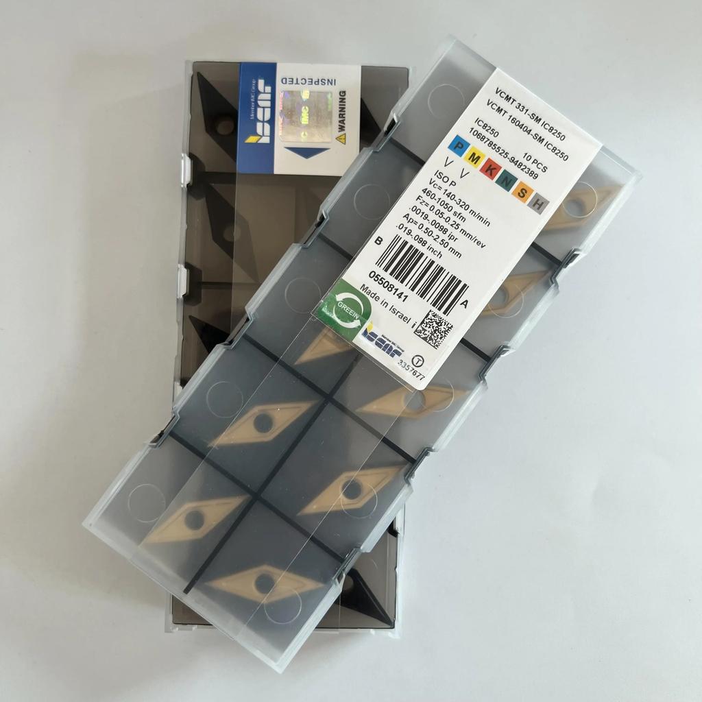 ISCAR / VCMT160404-SM IC8250 Industrial indexable carbide inserts 10 Pcs
