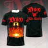 Retro Rock Dio Band 3d Graphic Print T-shirt Men Women Fashion Casual Oversized Short Sleeve Tops Tees Men Clothing Album