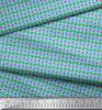 Soimoi Blue Japan Crepe Satin Fabric Leaves & Turnip Vegetable Print Sewing Fabric Metre 42 Inch