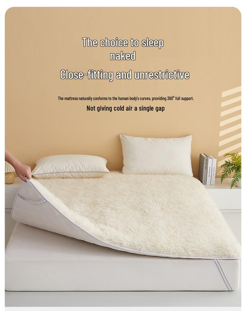 Australian Pure Wool Thickened Mattress Pad - Winter Warm Quilt, Soft Double Lambswool for Dormitory Use