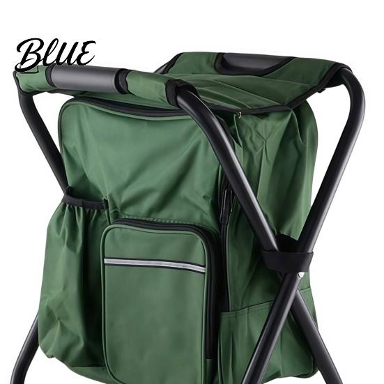 Portable Camping Stool Folding with Cooler Backpack Heavy Duty Collapsible Outdoor Seat Stool Lightweight for Fishing Hunting Camping Travel